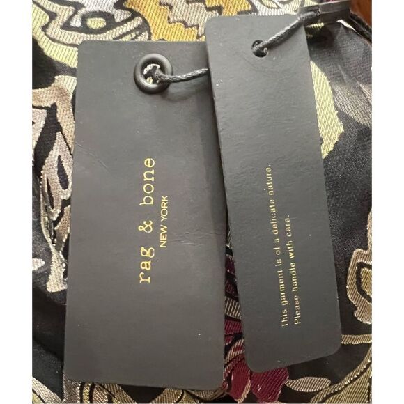 rag & bone Tamar Black  Floral Dress NWT Size 6 - Picture 10 of 14